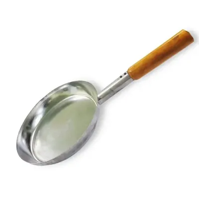 SBWG Iron Frying Pan for Multipurpose Use with Wooden Handle (Size-10 Inch)