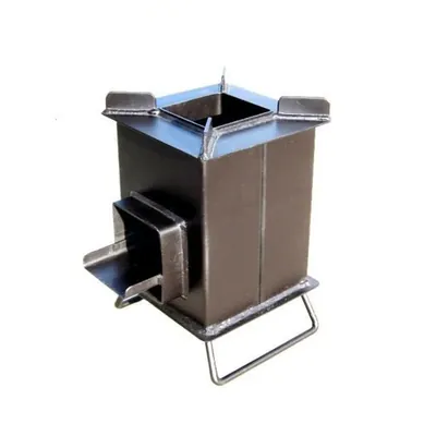 Wood Fired Rocket Stove Smokeless for Home & Large Family Outdoor Cooking, Picnic, Camping