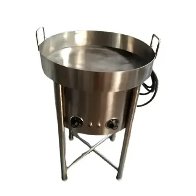 12 Litre Stand Type Jalebi Kadhai, Stainless Steel Body