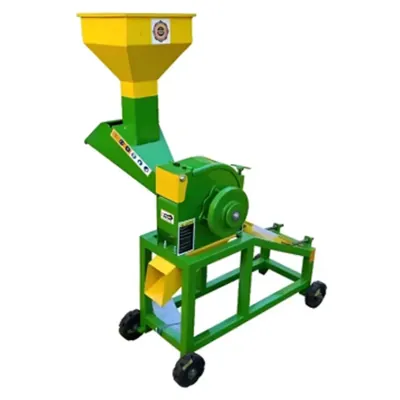 3 in 1 Semi-Automatic 2D Chaff/Grass Cutter, Flour Mill & Pulverizer, 1500 to 2000 kg/hr Without Motor