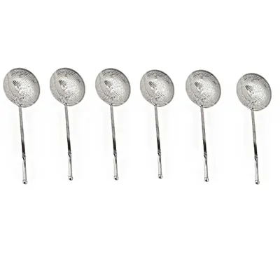 Mira Steels Steel Pack of 6 Jhara with 11 Inch Dia Size and Stainless Steel Body for Industrial Food Processing