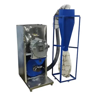 MILL POWER 10 HP SS Flour Mill/Pulverizer Machine with Blower, 100 kg Per Hour