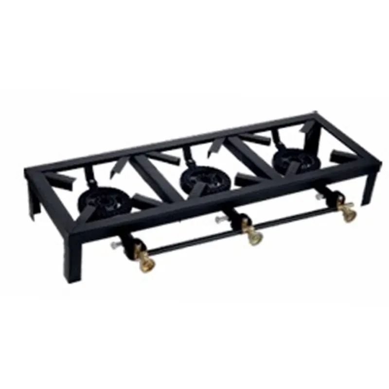 29 x 10 x 4.5 Inch Jodhpuri Triple Burner Gas Bhatti Ideal for Both Domestic and Commercial Use