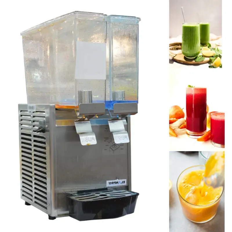 Elanpro 16 Litre Capacity JDLP 8 x 2 Double Jar Electric Cold Juice Dispenser Machine