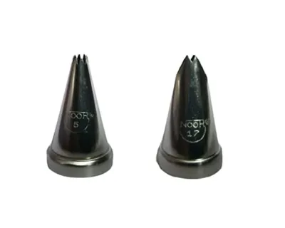 RINKLE TRENDZ Steel Icing Nozzles, Leaf No. 17, Small Star No. 5