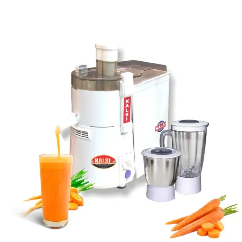 Kalsi 900 W Domestic Carrot Juicer Mixer Grinder with Juicing & Blending Jars (Plastic Body)