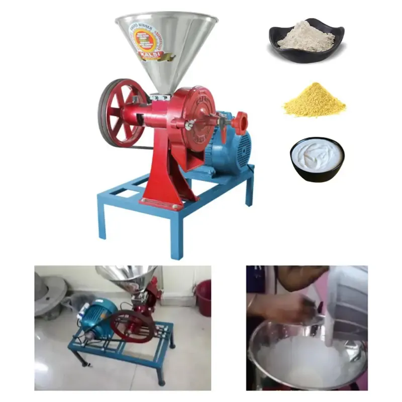 Kalsi Super Supreme Grinder Fitted on Frame with 3 HP Motor for Wet Dal, Soya, Oats, Masala, Grain, Rice