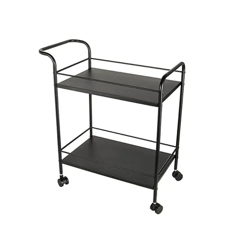 75 x 36 x 71 cm Metal Kitchen Serving Trolley with Wheels for Kitchen, Dining Room or Living Room