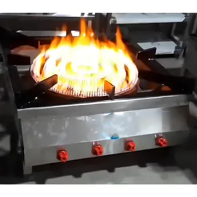39 x 39 x 18 Inch Size Big SS 4 Ring Korean Burner Biryani Bhatti