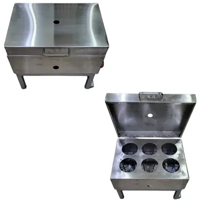Gas Operated Kullad Pizza Maker Machine, 6 Pcs Kullad Pizza Capacity