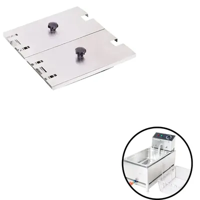 2 Pcs 1/1 Lid for Commercial 16 L Electric & Gas Operated Vertical Deep Fryer