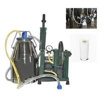 2 in 1 Manual & Electric Operated Milking Machine With 0.5 HP Motor, 20 Litre SS Bucket