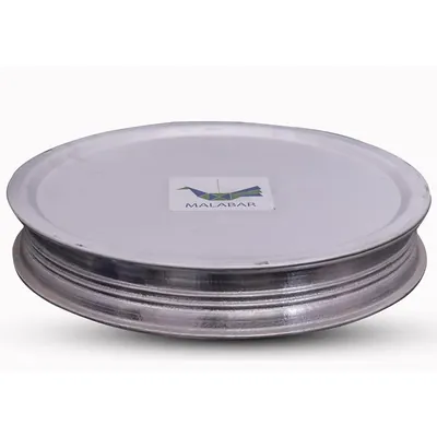 Malabar Aluminum Uruli (Silver) For Cooking With Lid- Medium Size (Size-14.5 Inch)