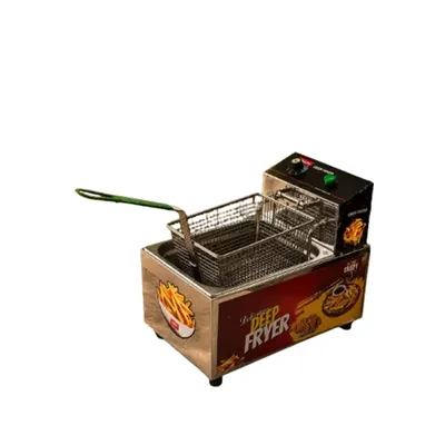 Premium 3 Litre Stainless Steel Deep Fryer 2500 W Commercial Countertop Pouch Fryer with Auto Cut-Off Safety