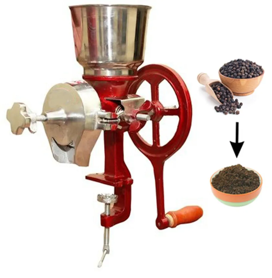 Manual Pithi Grinder No. 1111, Stainless Steel Hopper & Feeder, For Dry & Wet Coarse Grinding Of Pulses & Grains