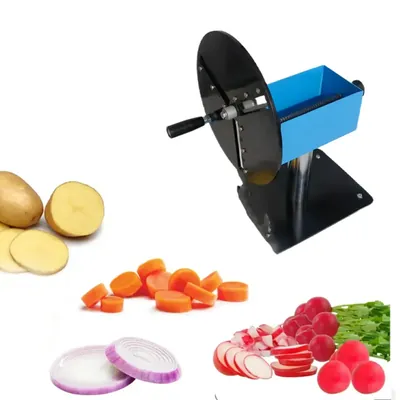 Manual Potato Slicer Machine with 3 Blades, Mild Steel Body