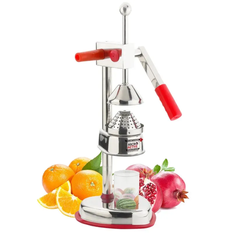 MICROACTIVE ® 304 Stainless Steel Manual Hand Press Orange, Pomegranate Juicer Machine/Squeezer Machine