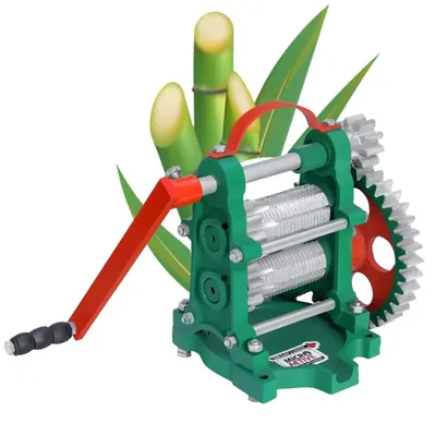 MICROACTIVE Hand Operated Manual Sugarcane Juice Machine With High Graded CI Material (8 x 11 x 12 Inch) and 2 CI Roller