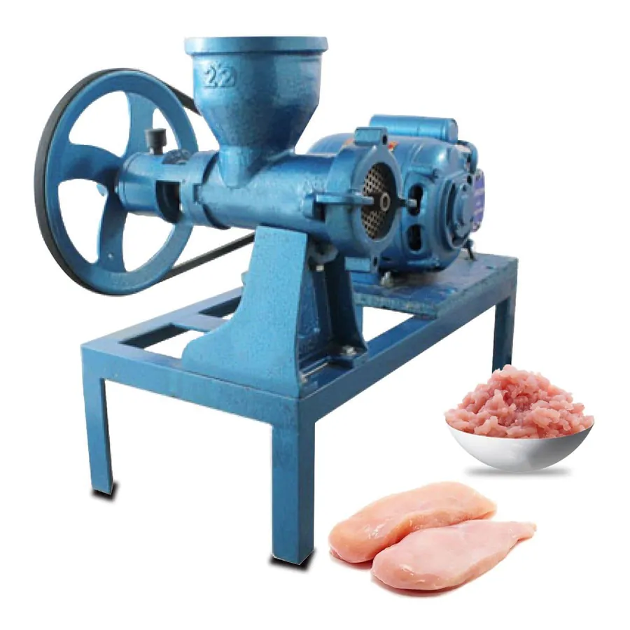 Heavy Duty Power Meat Mincer Fitted on Frame with 0.5 HP Motor