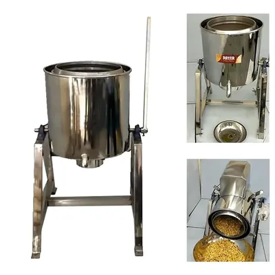 30 kg Big Tilting Stainless Steel Oil Dryer Machine, 1.5 HP Motor