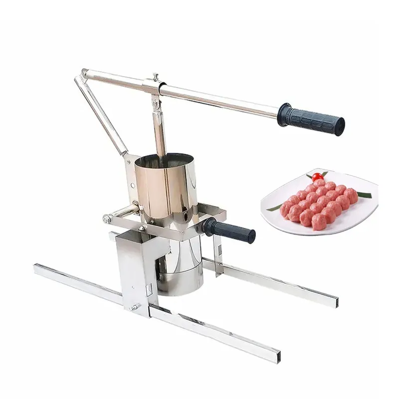 Manual Meatball Mold Machine, Small-Sized Meatball, 60 x 27 x 60 cm, Stainless steel