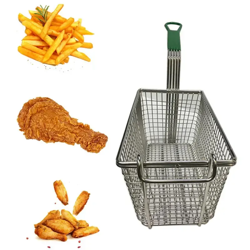 Medium Deep Fry Stainless Steel Basket With Handle (Pack of 10)