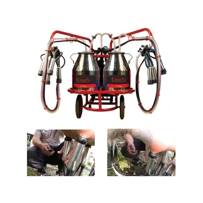 COWFY 25 L Trolley Type Double Bucket Milking Machine