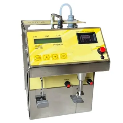 Stainless Steel Milk Analyzer & Stirrer With Inbuilt Battery For Milk Testing, 40 x 33 x 37 cm