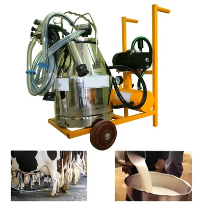 Commercial Trolley Type Single Bucket Milk Mobilizer with 0.5 HP Motor with Free Accessories