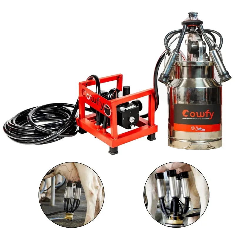 COWFY Single Bucket (20 Litre) Milking Machine With 0.5 HP Motor, 150 LPM and 1 Year Warranty
