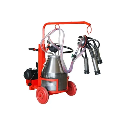 Single Bucket (25 Litre) Trolley Type Milking Machine With 0.5 HP Motor, 150 LPM Pump & 20 ft Vacuum Pipe