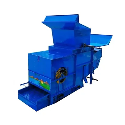 3-Foot Square 10 HP Oil Engine Groundnut Thresher, 2000 kg/hr High-Output Galvanized Steel Machine