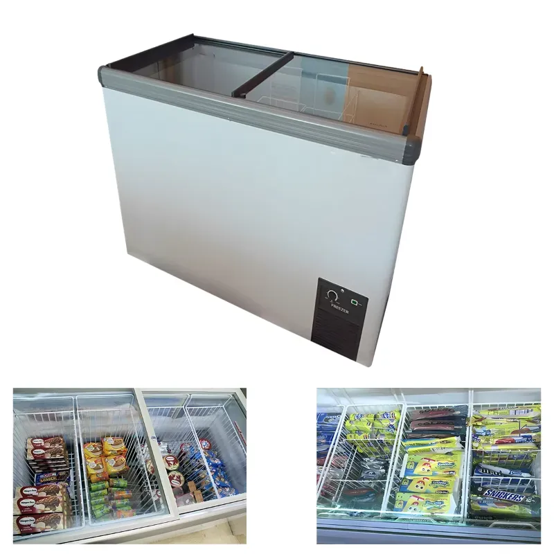 Voltas 320 Litre Glass Top Horizontal Double Door Freezer, 320 GSL