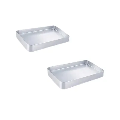 Aluminium 0.9 mm Thick, 7 x 4 Inch Small Rectangular Tray (Pack-2 Pcs)