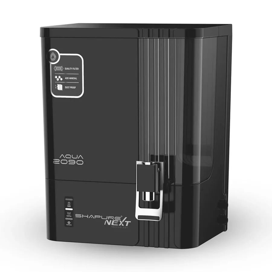 Shapure Aquacare 2090 Ro Water Purifiers (Mirror Black -601) With 10 Litre Storage Tank