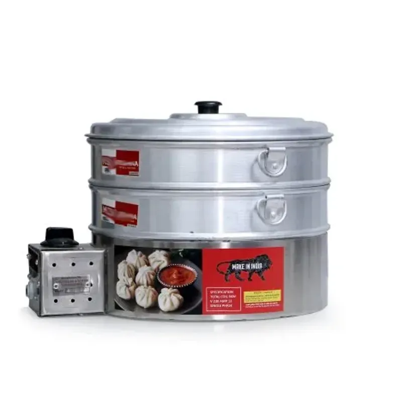 Volterson Electric Momo Steamer, 13 Inch length & 2 Layers For Restaurants and Cafés