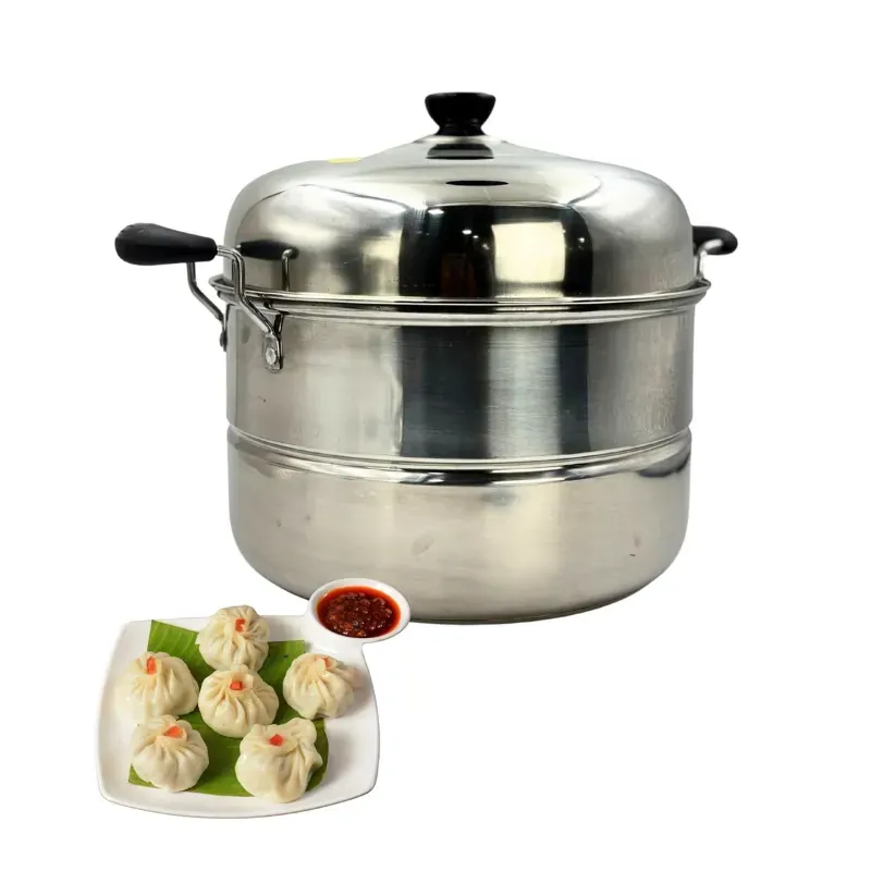 GBE 2 Tier Momo Steamer with Stainless Steel Body