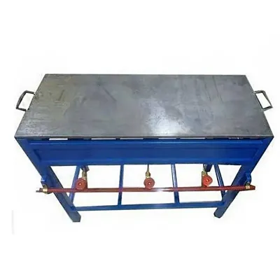 18/36 Stand Type MS Dosa Bhatti with 15 Inch Burner 8 mm Plate Thickness and 3 RV Burner
