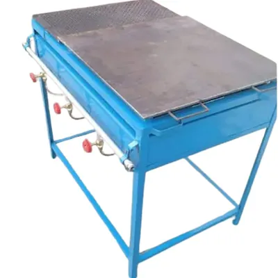 16/36 Stand Type MS Dosa Bhatti with 14 Inch Burner 8 mm Plate Thickness and 3 RV Burner