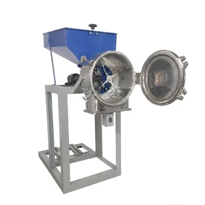 AMAR MS Double Chamber Pulverizer Machine with 2 HP Motor, 15-20 kg/hr Capacity with Dual 4-Blade + 4-Blade Cutter System