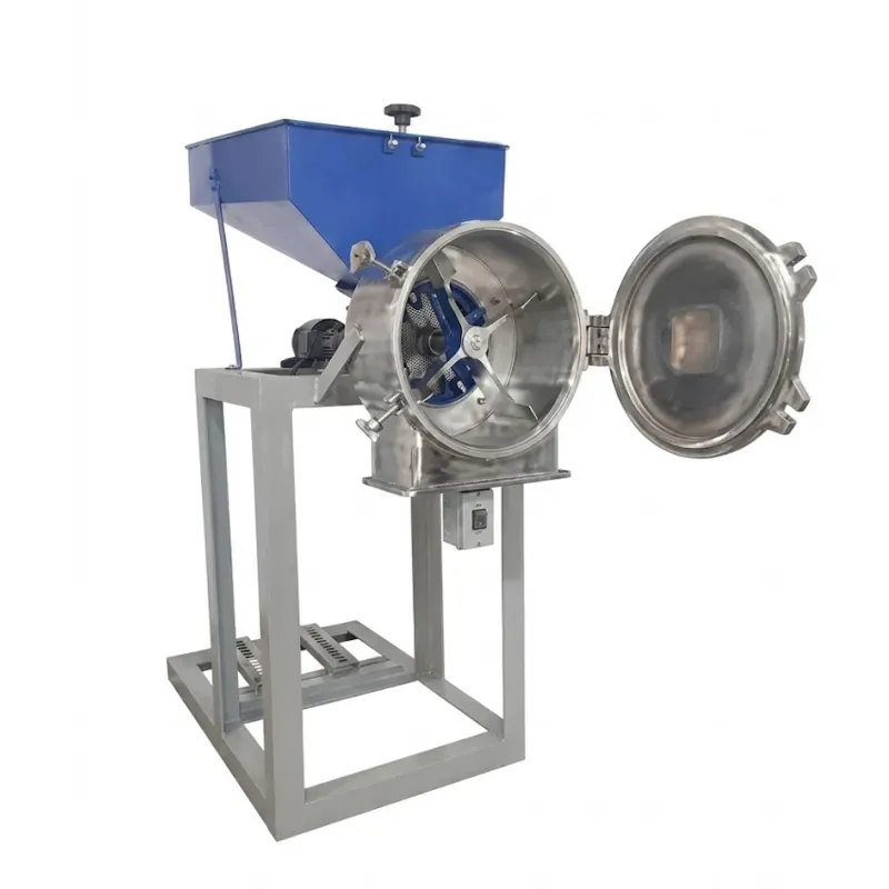 AMAR MS Double Chamber Pulverizer Machine with 2 HP Motor, 15-20 kg/hr Capacity with Dual 4-Blade + 4-Blade Cutter System