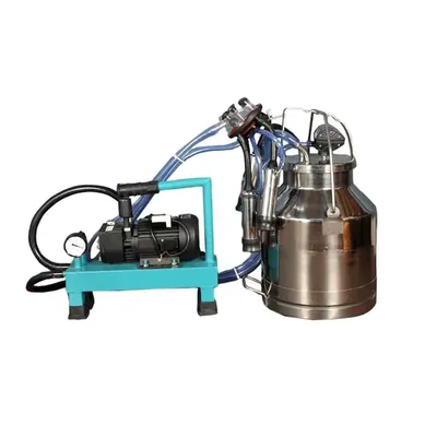Compact Type Milking Machine With 0.5 HP Motor, 150 LPM Pump and 25 Litre Stainless Steel Bucket