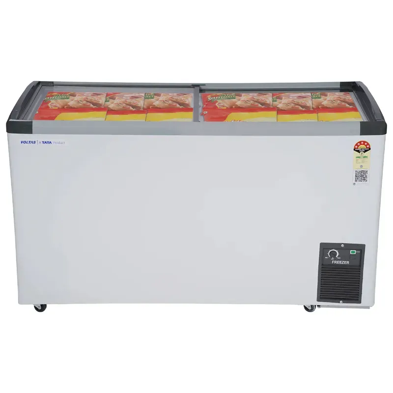 Voltas GT440GA5-W Flat Glass Top Freezer with 326 Litre Capacity and 5 Star