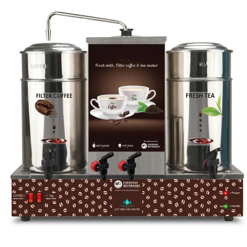 Everyday 230 V Small Tea and Coffee Brewing Machine for Hotels & Cafes Semi-Automatic Three Stainless Steel Vessel MTC
