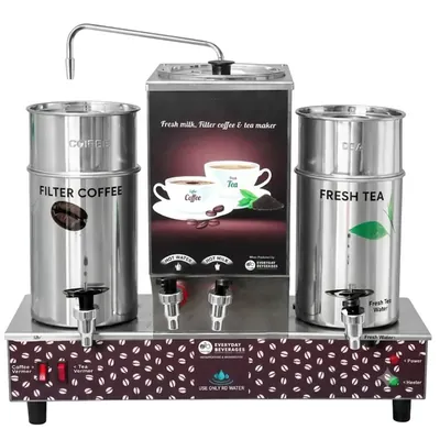 Everyday 230 V Small Tea and Coffee Brewer for Offices & Cafeterias Semi-Automatic Stainless Steel Vending Machine MTC