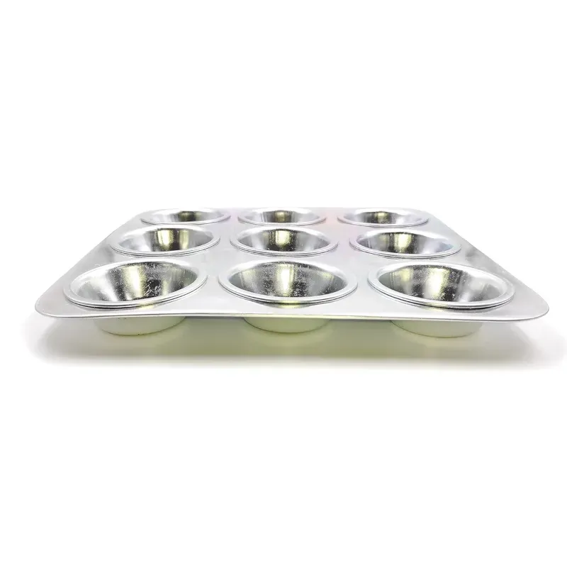 Aluminium Muffin Bakeware Tray 9 cavity for Muffins, Cupcakes and more (Pack-1 pcs)