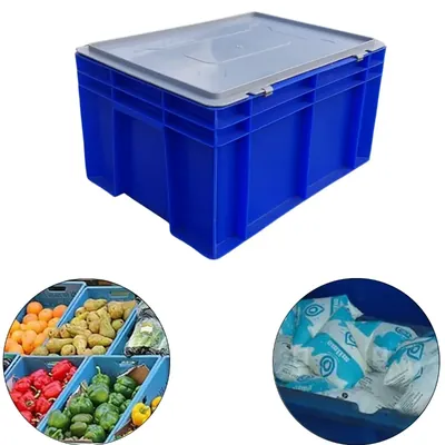 Singhal 20 Litre Multipurpose Plastic Crate with Lid, 400 x 300 x 210 mm