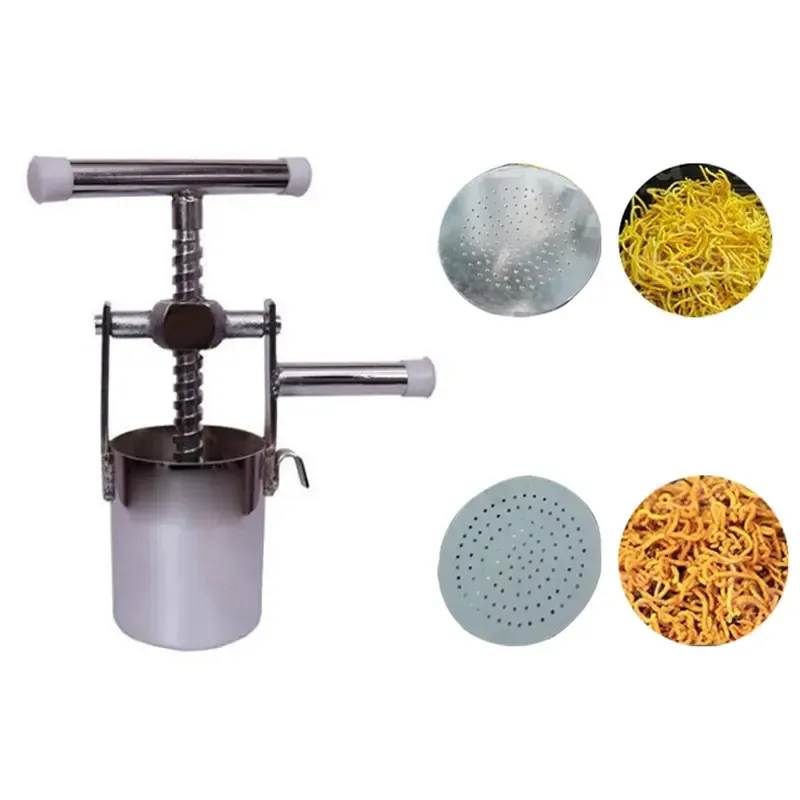 Manual Namkeen Bhujia Machine 5 Inch, 50 kg/Hr with 2 Pattern Discs (Weight 7 kg)