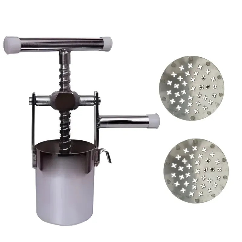 Manual Namkeen Bhujia Machine 5 Inch, 50 kg/Hr with Cross Shape Murukku Jali (2 Pcs)