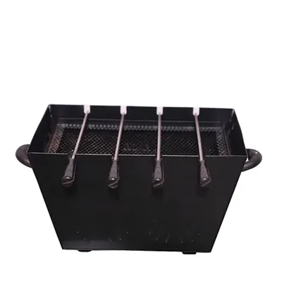 Fuelnzel 35 cm Blaze Charcoal Barbeque Grill With 4 Skewers
